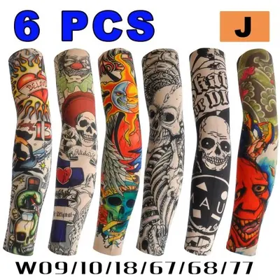 Image de Manchons de Tatouage Élastiques - 6 Pièces Anti-Brûlure