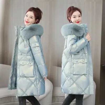 Image de Parka Hiver Femme - Chaud, Épais, Col Fourrure