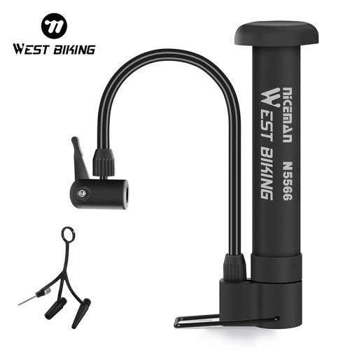 Imagen de Bomba de Aire Manual para Bicicleta de Montaña con Válvula Schrader - Inflador de Neumáticos hasta 80 psi - Accesorio de Ciclismo Resistente y Portátil