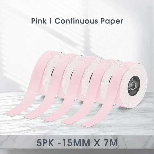 5PK roze 15mmx7m