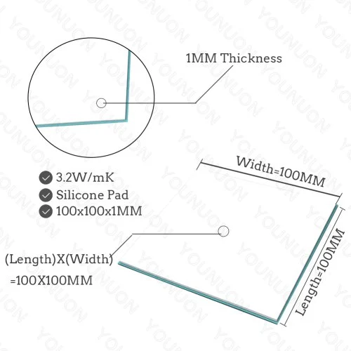2PCS 100X1MM bianco
