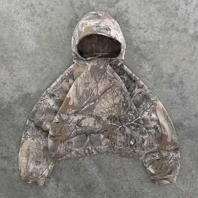Image de Sweat à Capuche Camouflage Y2K - Style Rétro Hip Hop