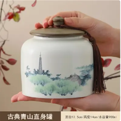 Image de Pot de Thé en Céramique Bleu Blanc - Décoration & Rangement