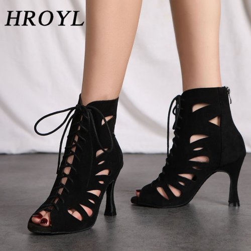 Afbeelding van Elegante Latijns Dansschoenen voor Dames met Hoge Hakken - Uniek Ontwerp met Holle Vismond, Perfect voor Jazz, Tango en Salsa