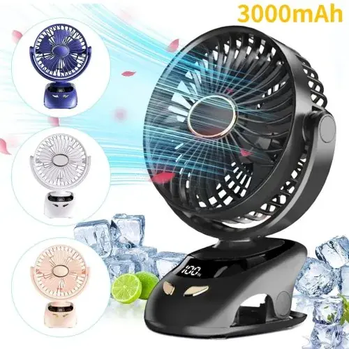 Image de Ventilateur Portable USB à Clipser - Mini Ventilateur Personnel