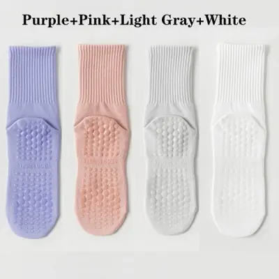 Image de Chaussettes de Yoga en Coton Antidérapantes pour Femmes