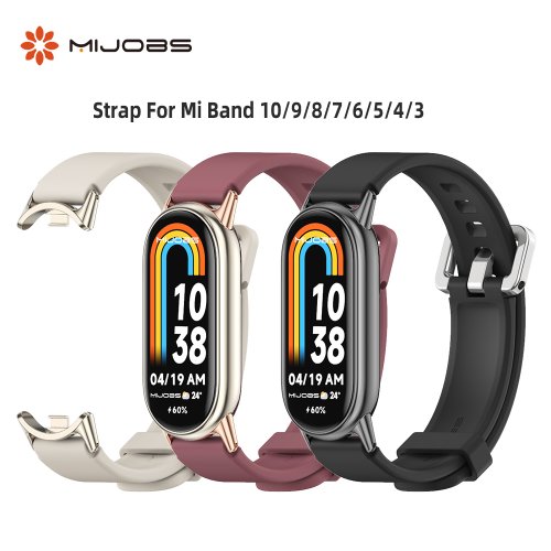 Image of Premium Silicone Replacement Strap Compatible with Xiaomi Mi Band 10, 9, 8, 7, 6, 5, 4, 3 – Soft, Durable, and Comfortable Smart Watch Band for Fitness & Everyday Use