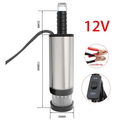 Image de Pompe à Huile Électrique 12V/24V - Transfert Rapide et Silencieux