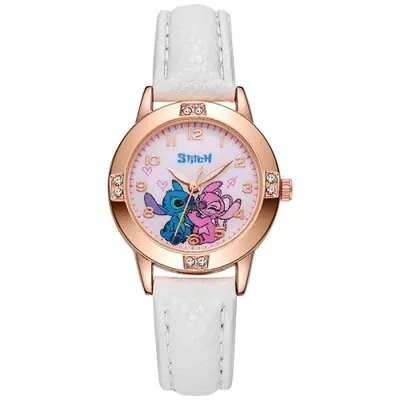 Image de Montre Fille Dessin Animé - Bracelet Cuir & Strass
