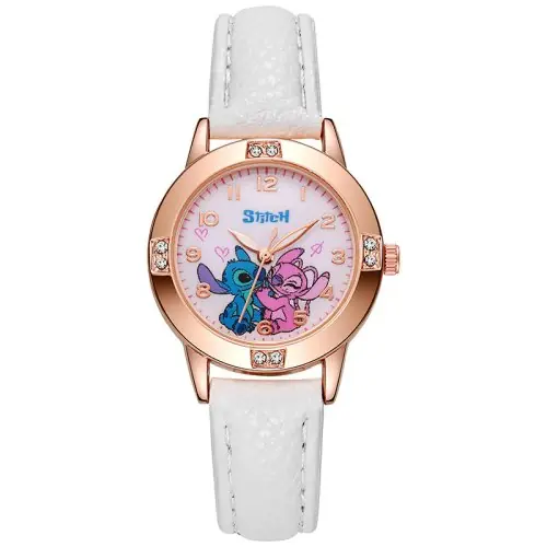 Image de Montre Fille Dessin Animé - Bracelet Cuir & Strass