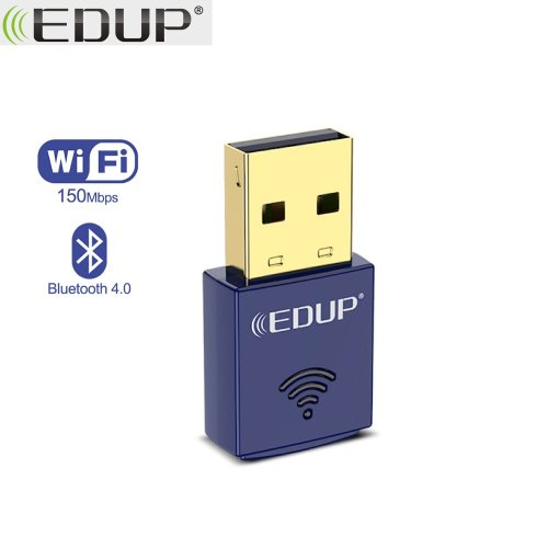 Immagine di Adattatore WiFi USB 2.0 EDUP 150 Mbps con Bluetooth 4.0 – scheda di rete wireless stabile per PC e laptop, connessione rapida e affidabile