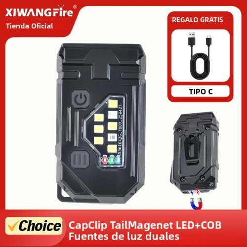 Afbeelding van Mini Oplaadbare Zaklamp met Magnet & Clip – Ideaal voor Buiten & Vissen