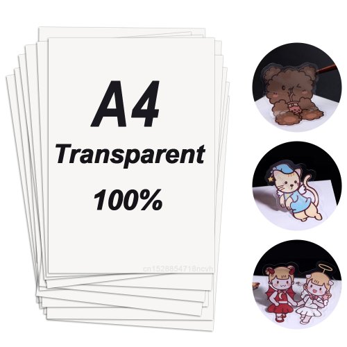 Imagen de Papel Adhesivo Transparente A4 - Impresión Fácil y Duradera