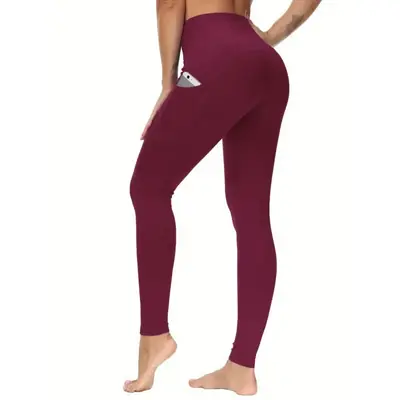 Image de Leggings Yoga Haute Taille avec Poche - Sans Couture & Élastiques