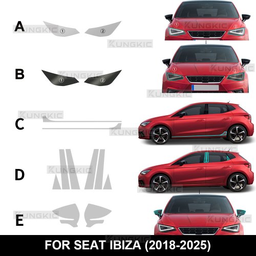 Zdjęcie Folia ochronna na słupki B i C – przezroczysta, fumowana, odporna na zarysowania