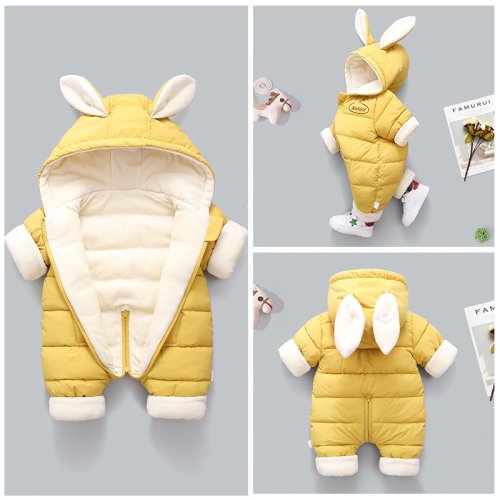 Imagen de Chaqueta de Invierno para Bebés con Capucha de Lana