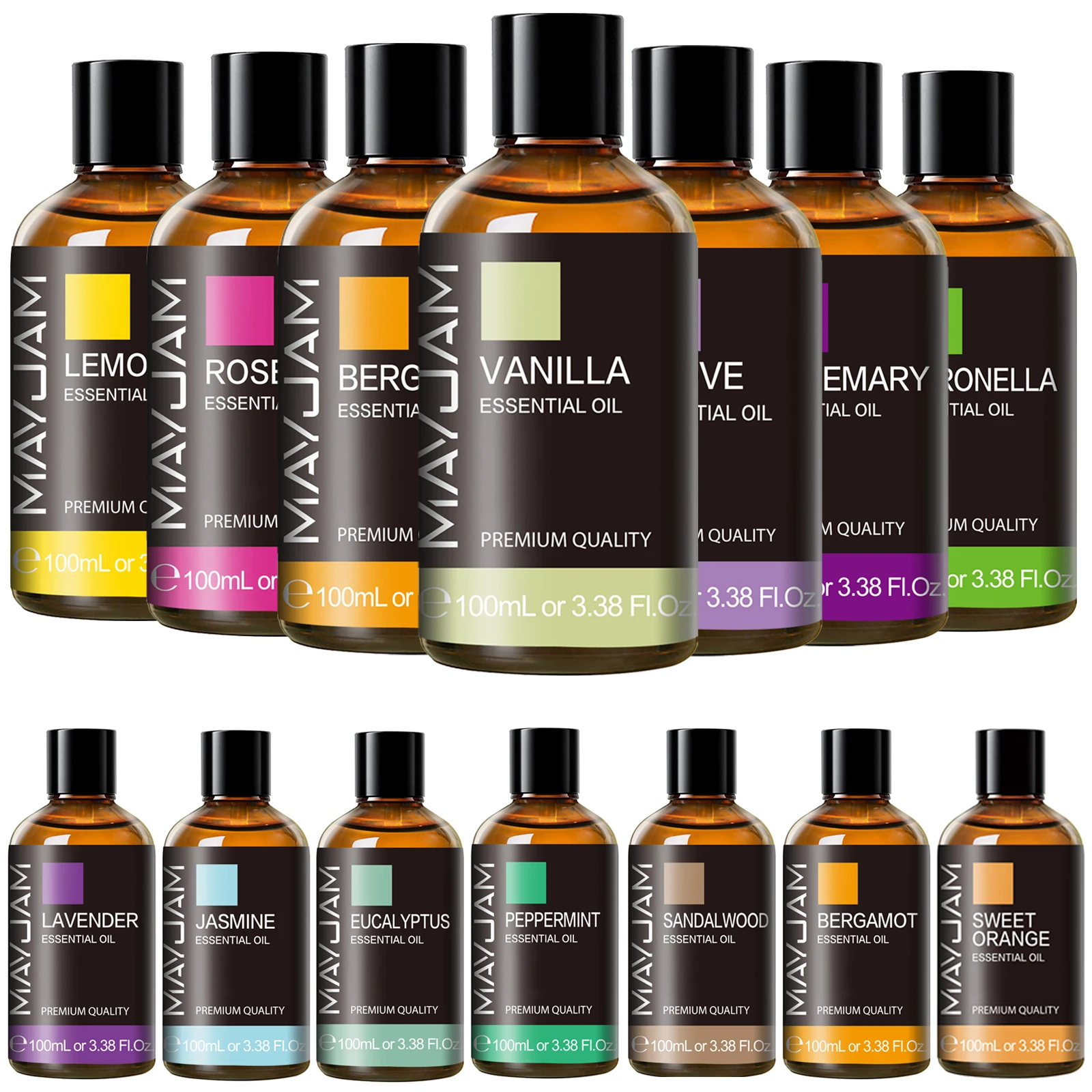 Immagine di Olio Essenziale Naturale 100ml - Miscela di Menta, Bergamotto, Patchouli, Citronella, Grass di Limone, Manomilla e Cedro per Diffusori Reed e Umidificatori
