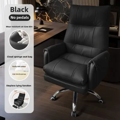 Fauteuil de Bureau Inclinable en Cuir Luxe