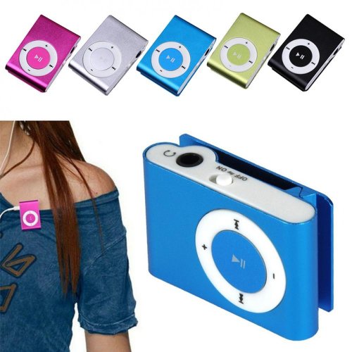 Imagen de Mini Reproductor de MP3 con Clip para Tarjeta TF, Diseño Elegante y Moderno, Portátil con Conexión USB, Walkman Compacto en Coloridos Modelos