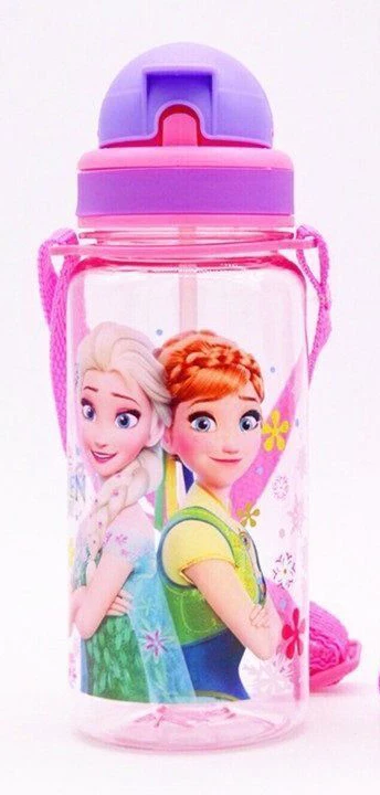 Imagen de Tazas de dibujos animados de Frozen de Disney con pajita para niños y coches, botellas deportivas, tazas de alimentación de princesa para niñas