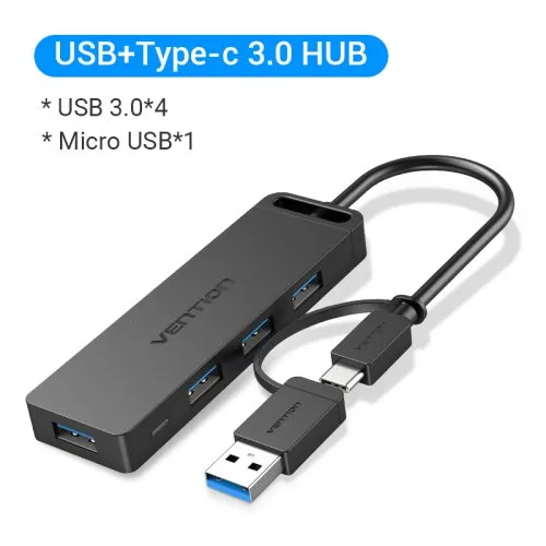 USB-A. USB-C. 3.0 hub