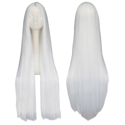 Image de Perruque Noire Longue 100 cm - Synthétique Lisse & Résistante à la Chaleur
