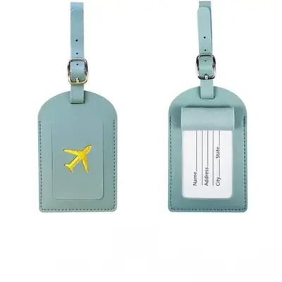 Image de Étiquette de Bagage en Cuir Premium