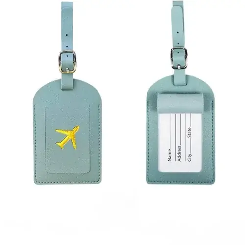 Image de Étiquette de Bagage en Cuir Premium