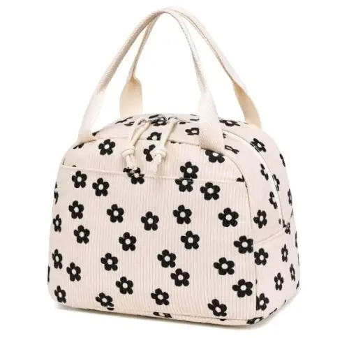 Image de Sac à Déjeuner Isotherme Enfant - Velours Côtelé & Multifonctionnel