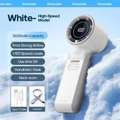 Image de Ventilateur Portable Ultra-Léger 3600mAh - Refroidissement Rapide & Silencieux