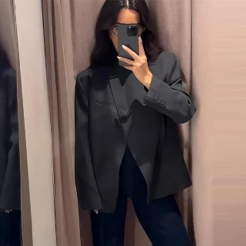 Image de Veste Femme Gris Automne 2025 - Élégante & Décontractée