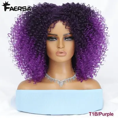 Image de Perruque Afro Courte Synthétique - Style Naturel & Crépu