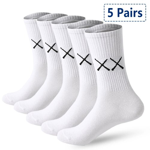 Bild von 5 Paar Herren Baumwollsocken – Weiche, Atmungsaktive Langsocken mit Deodorierender Wirkung für Sport, Outdoor und Alltag