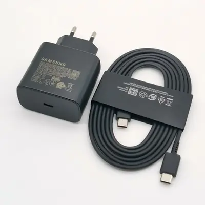 Chargeur Rapide 45W Samsung pour Galaxy S24, S23, S22, S21, Note 20, Z Flip