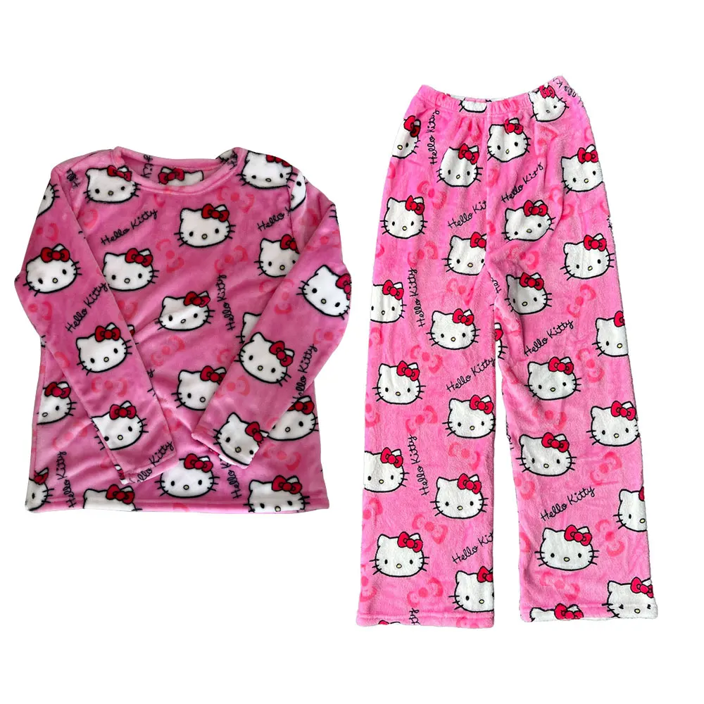 Imagen de Pijama Hello Kitty de Franela para Otoño e Invierno
