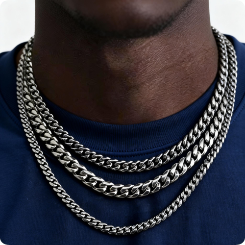 Imagen de Collar Vintage de Acero Inoxidable para Hombres y Niños