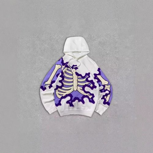 Image of 2025 American Retro Skull Skeleton 3D Digital Printed Trendy Hoodie Sweatshirt for Men