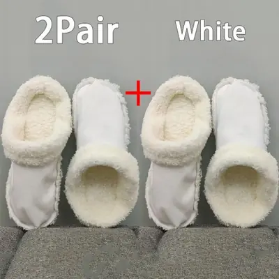 Image de Semelles Intérieures Chauffantes Hiver - Peluche Épaisse pour Hommes & Femmes