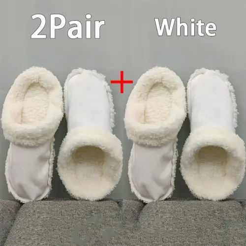 Image de Semelles Intérieures Chauffantes Hiver - Peluche Épaisse pour Hommes & Femmes