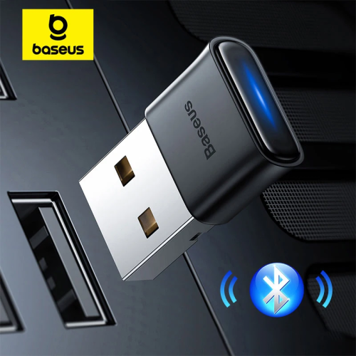 Imagen de Adaptador USB Bluetooth 5.3 Baseus para PC y Portátil - Conexión Inalámbrica para Altavoces, Auriculares y Dispositivos Audio