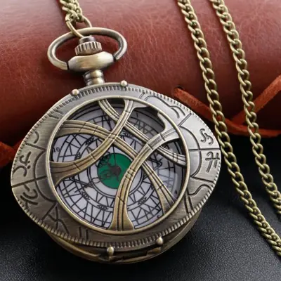 Image de Montre de Poche Vintage Œil Rond en Bronze