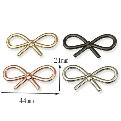Image de Boucles à Nœud Papillon en Métal - 10 Pièces