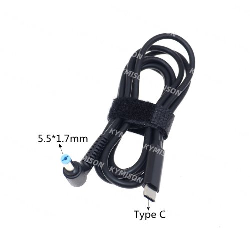 Imagen de Cable de carga USB tipo C PD, adaptador de corriente CC, convertidor Jack a 13 enchufes macho para cargador de portátil Lenovo, Asus, Dell, Hp