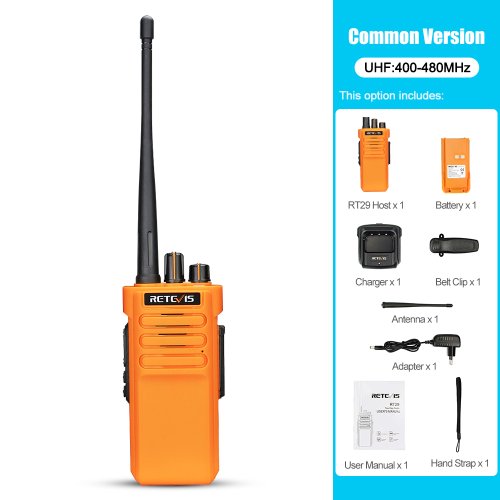 Image de Talkie-Walkie Retevis RT29 10W - Longue Portée & Étanche IP67