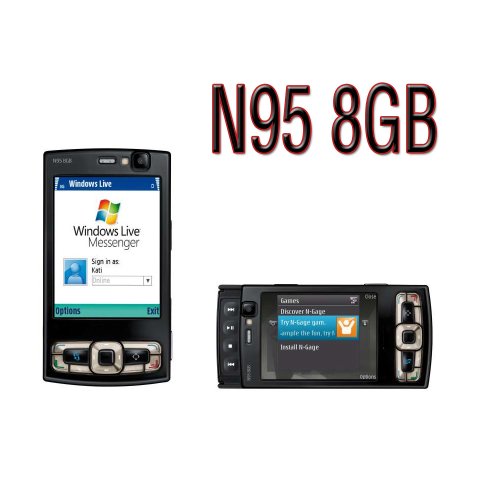 Image of Original N95 8GB Mobile Cell Phone 3G 5MP Wifi GPS 2.8''Screen Unlocked Smartphone Russian Hebrew Arabic Keyboard. Made on 2007