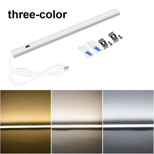 Immagine di Barra LED da 30, 40 o 50 cm con Profilo in Alluminio, Alimentazione USB 5V, Sensore di Movimento e Scansione Manuale – Illuminazione per Cucina, Bagno, Camera da Letto e Armadio
