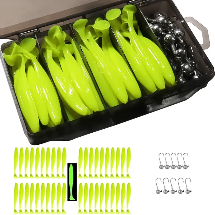 Image de Kit de Leurre Jig Souple 50 Pièces - Pêche Sportive