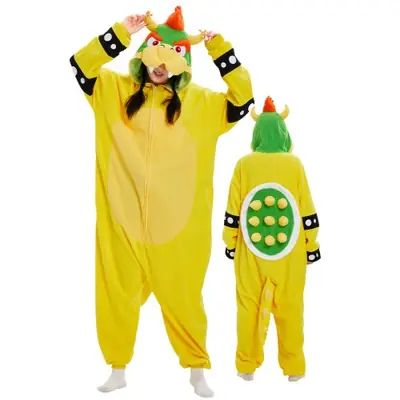 Image de Pyjama Animal Kigurumi Jaune - Costume de Fête pour Adultes