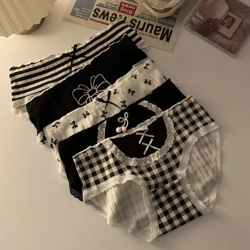 Bild von Niedliche Lolita-Unterwäsche aus Baumwolle mit Schleife