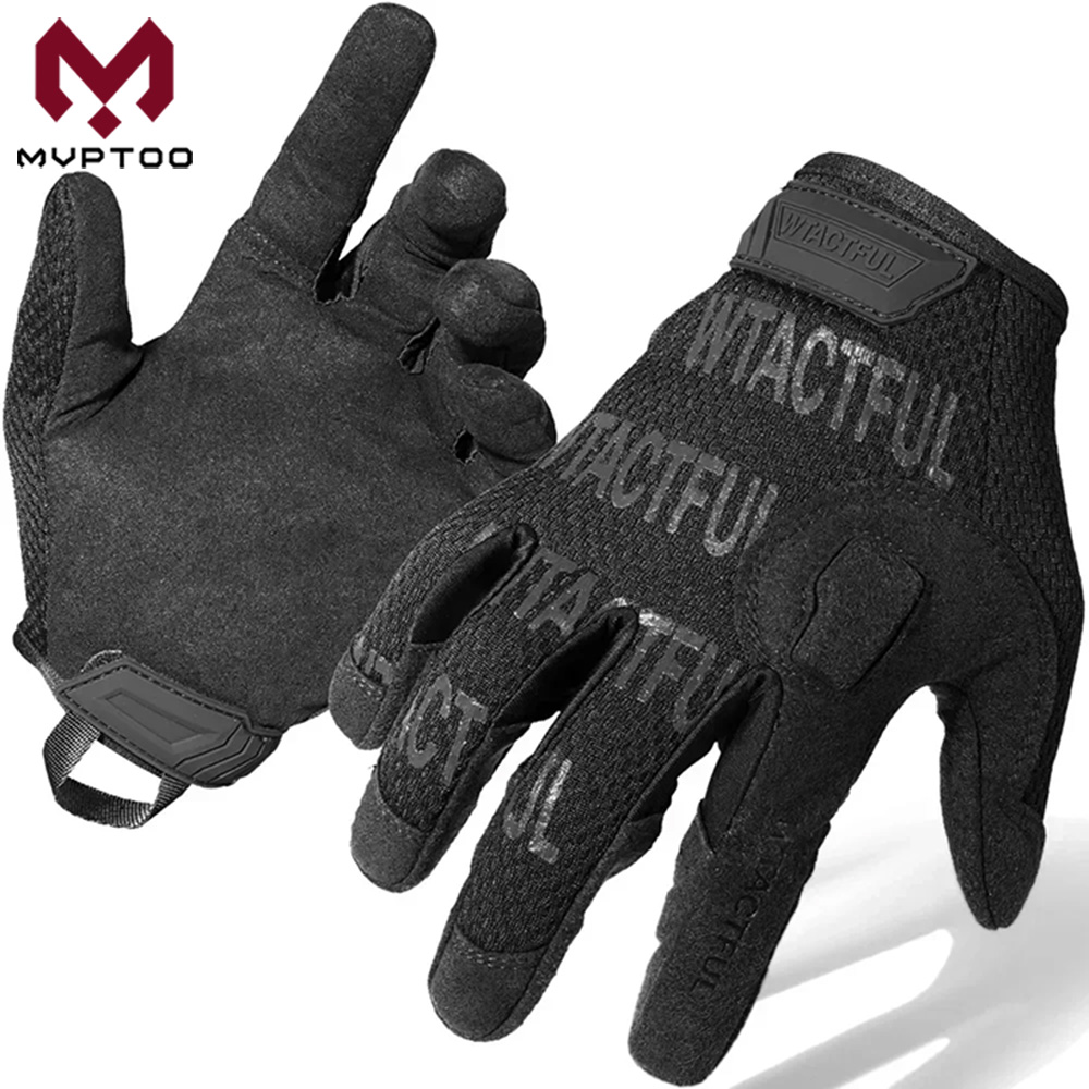 Image of Outdoor Tactical Gloves Touch Screen Hunting Sport Cycling Camping Hiking Paintball Work Driving Lightweight Full Finger Men